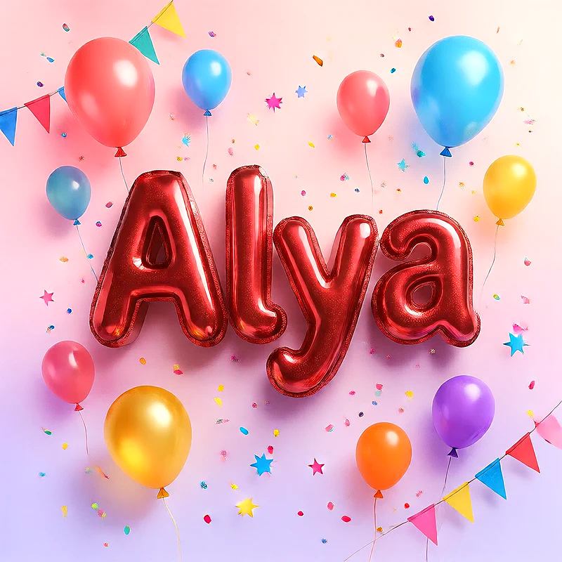 اجمل صور لاسم عالية على شكل بالونات لعيد الميلاد | صورة احتفالية مميزة