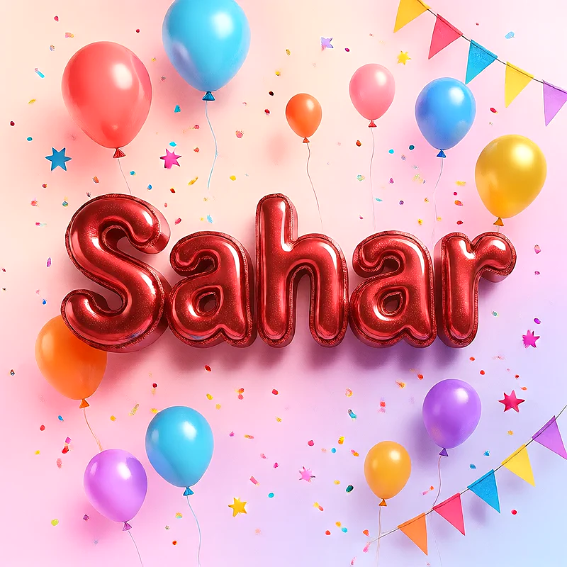 اجمل صور لاسم سحر على شكل بالونات لعيد الميلاد | صورة احتفالية مميزة