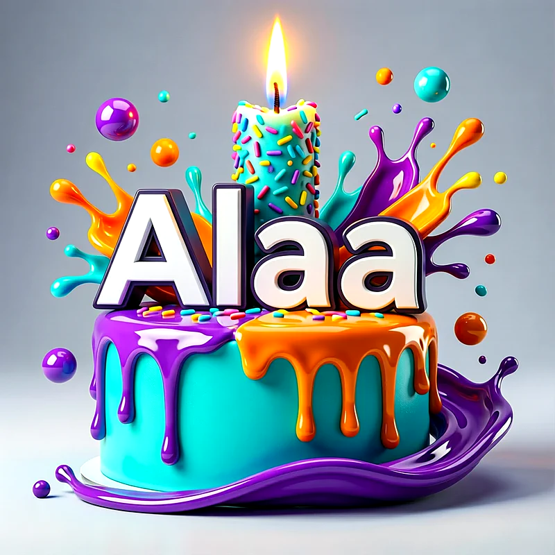 تورتة عيد ميلاد باسم آلاء - تحميل صورة تورتة عيد ميلاد بالاسم