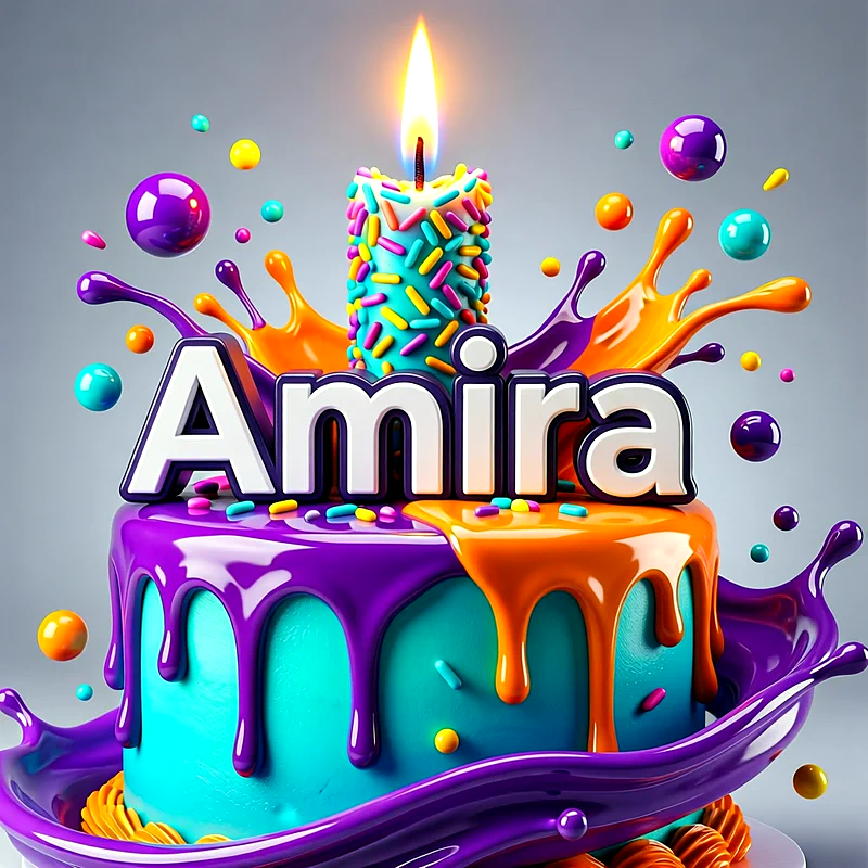 تورتة عيد ميلاد باسم أميرة - تحميل صورة تورتة عيد ميلاد بالاسم