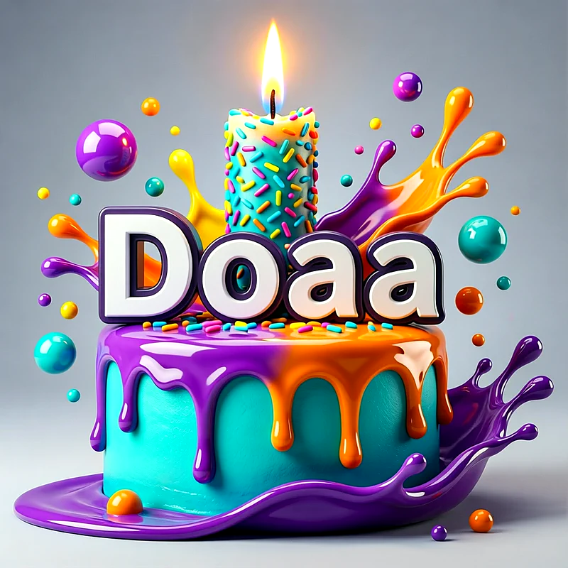 تورتة عيد ميلاد باسم دعاء - تحميل صورة تورتة عيد ميلاد بالاسم