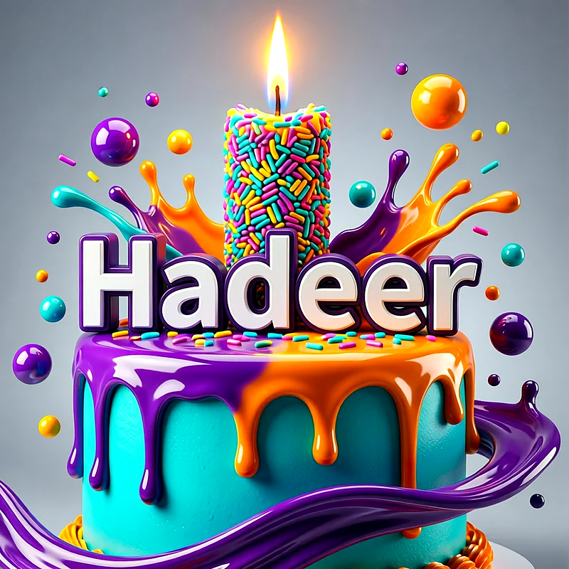 تورتة عيد ميلاد باسم هدير - تحميل صورة تورتة عيد ميلاد بالاسم