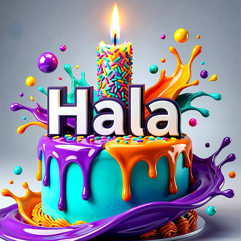 تورتة عيد ميلاد باسم حلا - تحميل صورة تورتة عيد ميلاد بالاسم