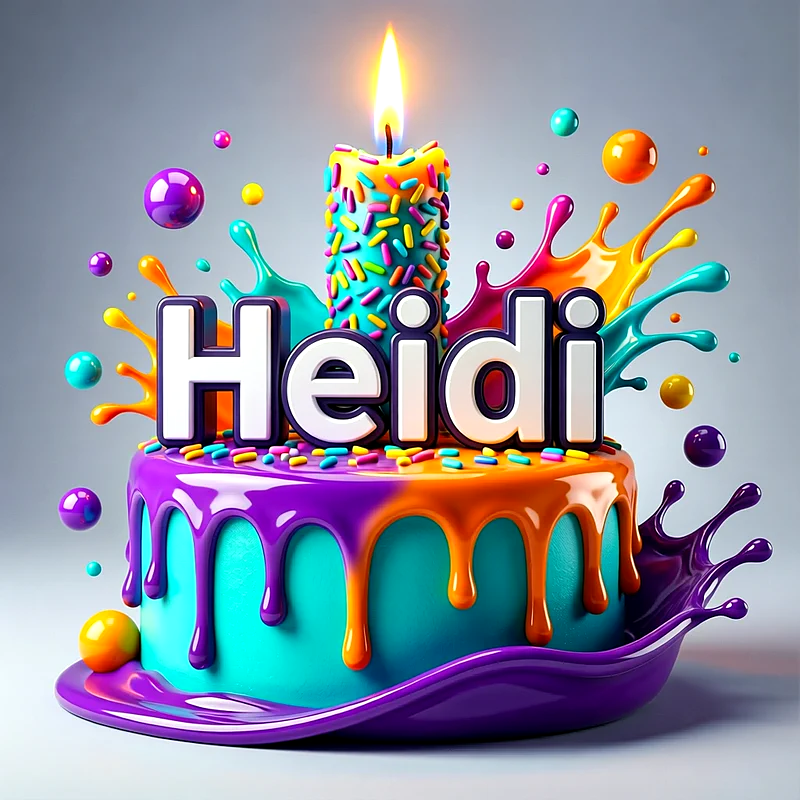 تورتة عيد ميلاد باسم هايدي - تحميل صورة تورتة عيد ميلاد بالاسم