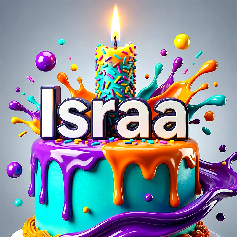تورتة عيد ميلاد باسم إسراء - تحميل صورة تورتة عيد ميلاد بالاسم