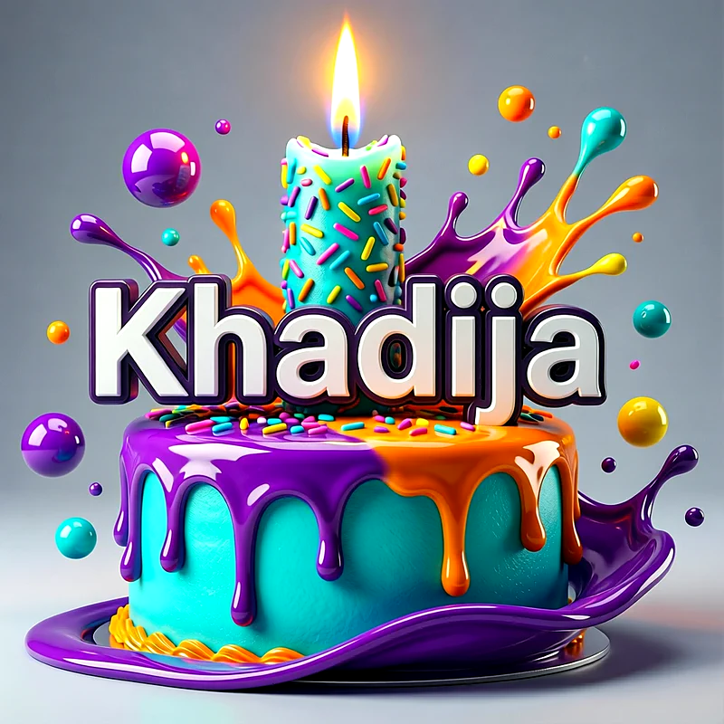 تورتة عيد ميلاد باسم خديجة - تحميل صورة تورتة عيد ميلاد بالاسم