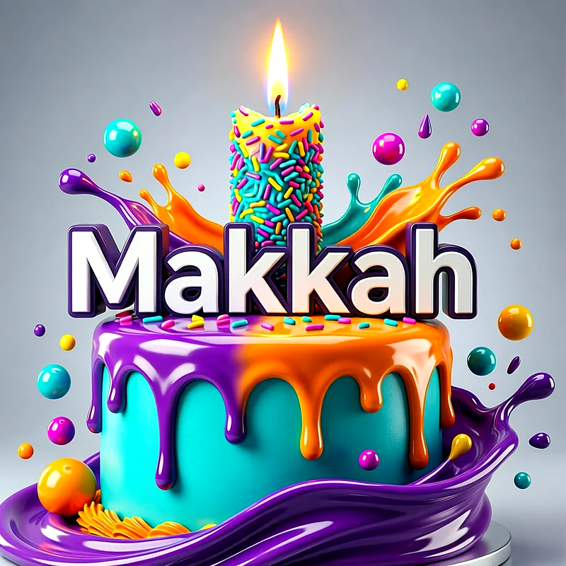تورتة عيد ميلاد باسم مكة - تحميل صورة تورتة عيد ميلاد بالاسم