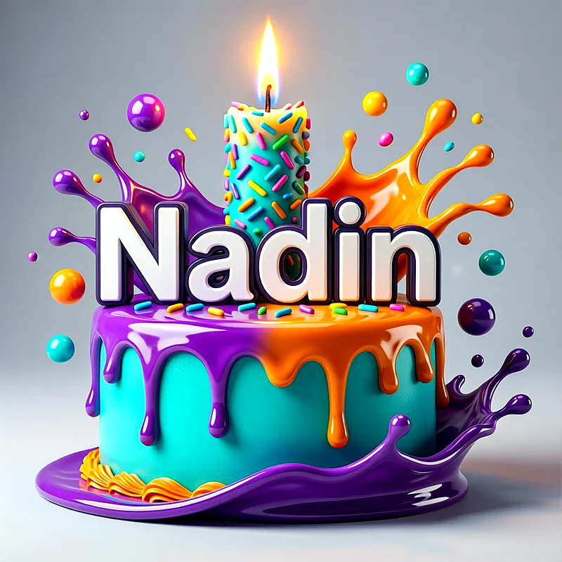 تورتة عيد ميلاد باسم نادين - تحميل صورة تورتة عيد ميلاد بالاسم