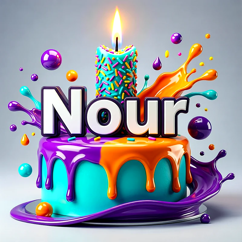 تورتة عيد ميلاد باسم نور - تحميل صورة تورتة عيد ميلاد بالاسم