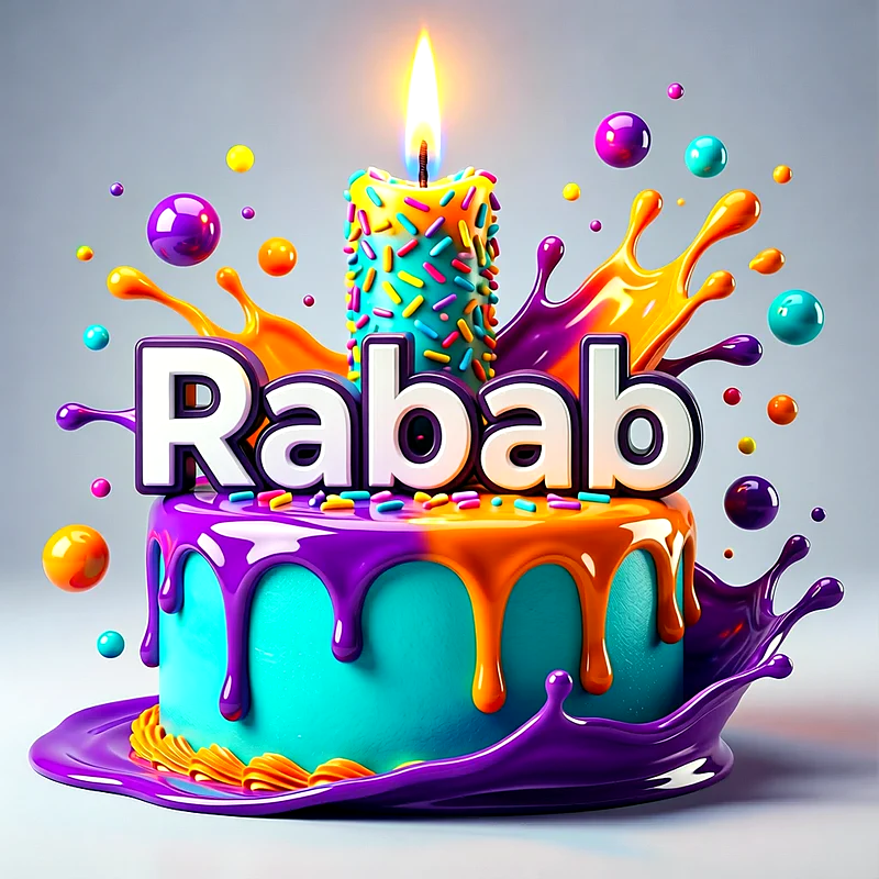 تورتة عيد ميلاد باسم رباب - تحميل صورة تورتة عيد ميلاد بالاسم