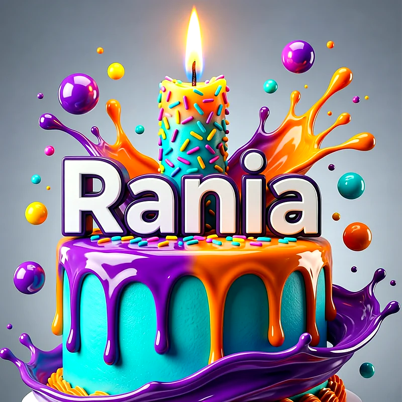تورتة عيد ميلاد باسم رانيا - تحميل صورة تورتة عيد ميلاد بالاسم