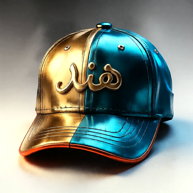 صورة اسم هند على كاب ذهبي وأزرق فاخر | تصميم 3D احترافي للفيسبوك والواتساب