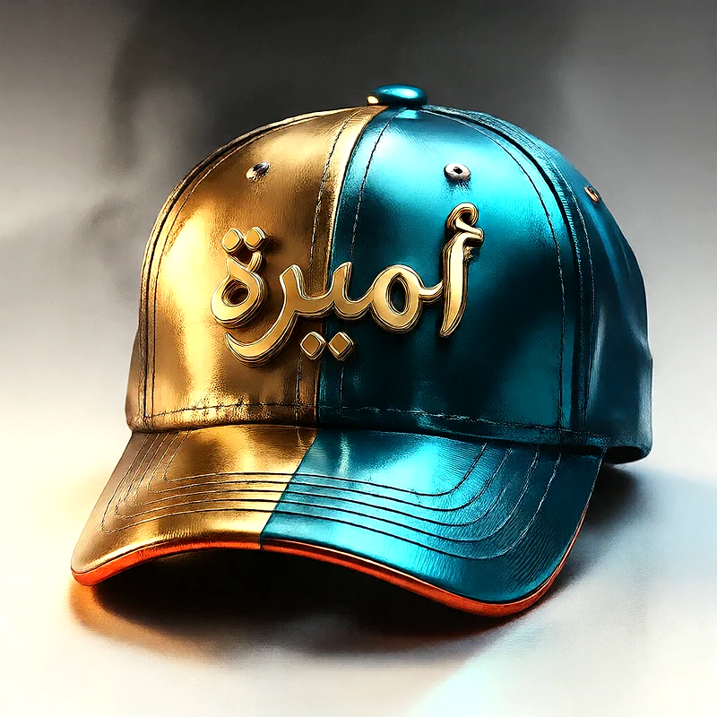 صورة اسم امير على كاب ذهبي وأزرق فاخر | تصميم 3D احترافي للفيسبوك والواتساب