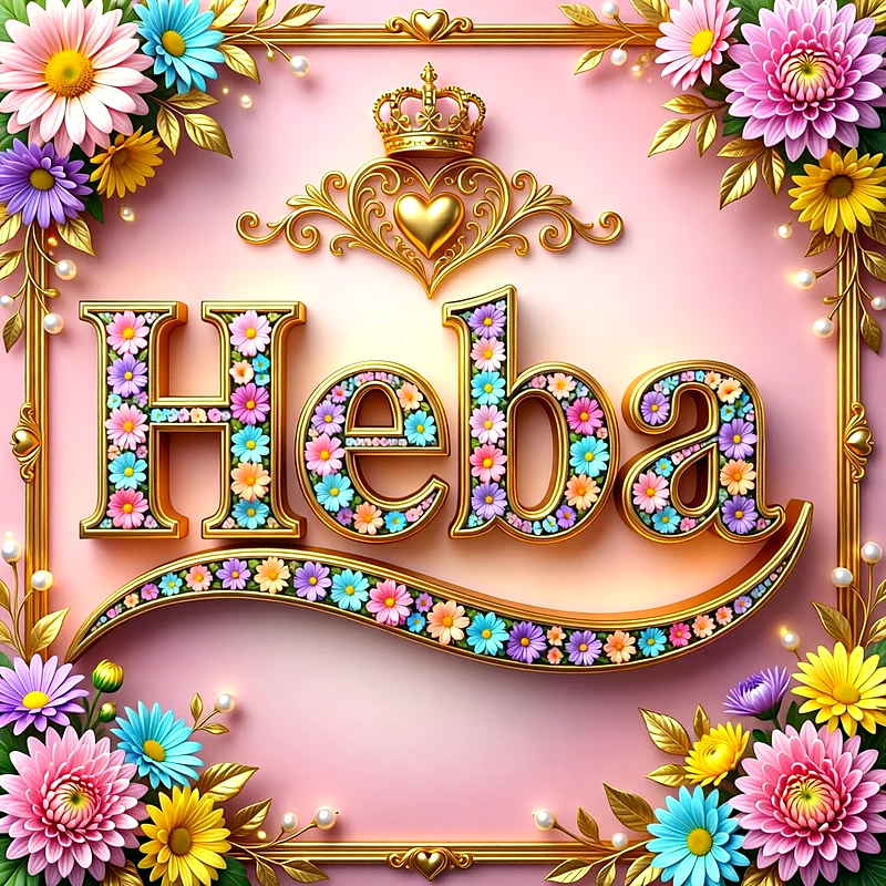 تحميل صورة اسم هبة بالورد والذهب HD - أجمل خلفيات ورمزيات تهنئة بالأسماء