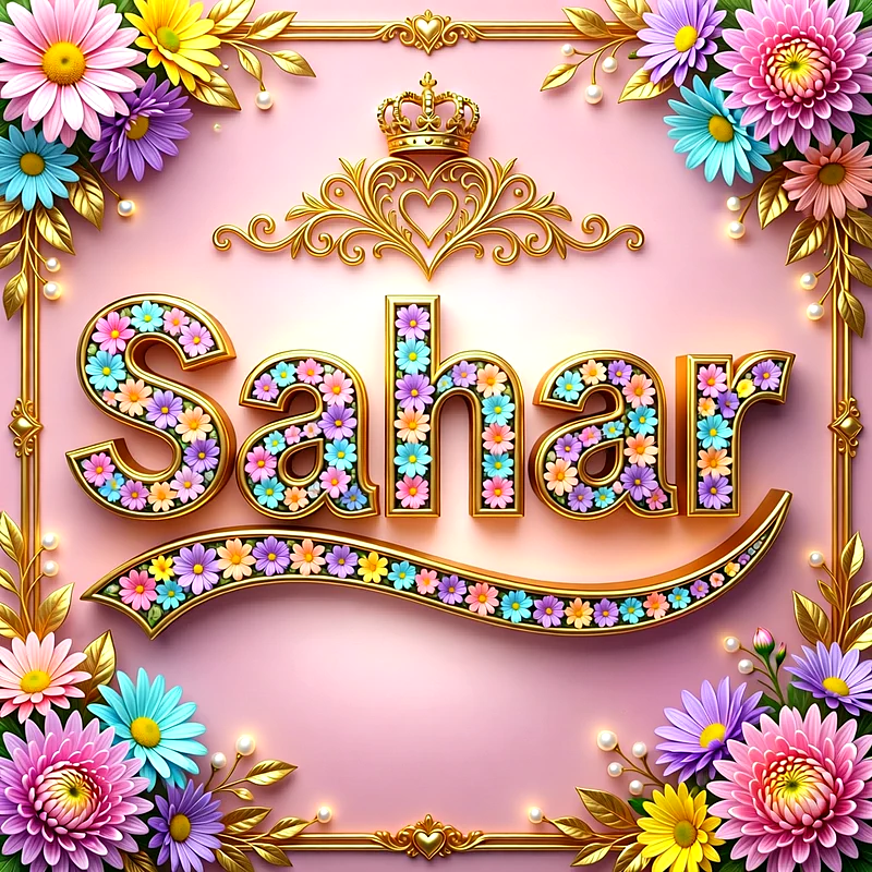 تحميل صورة اسم سحر بالورد والذهب HD - أجمل خلفيات ورمزيات تهنئة بالأسماء
