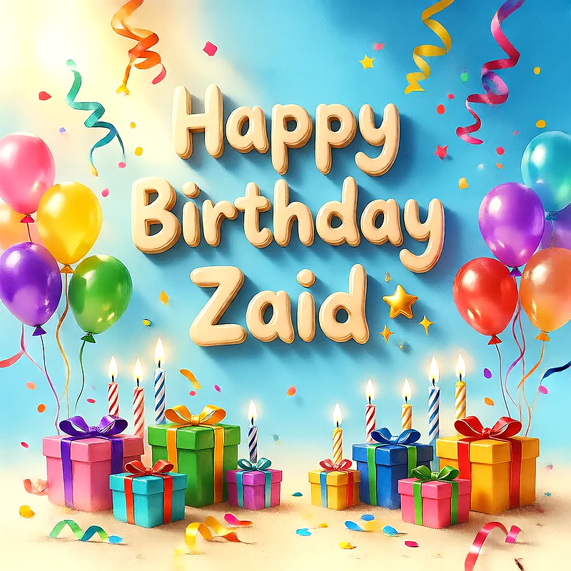 تحميل صورة عيد ميلاد سعيد باسم زيد مجانا للفيسبوك والواتساب والانستقرام وبينتريست