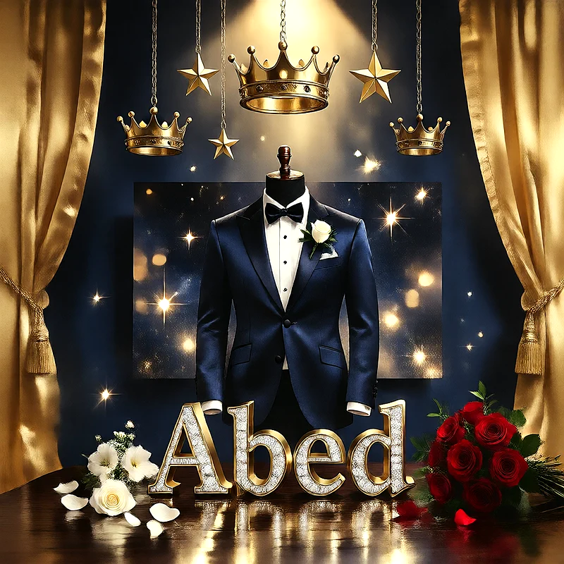 تحميل صورة فرح اوخطوبة باسم عابد بدلة زفاف ملكية للفيسبوك والواتساب