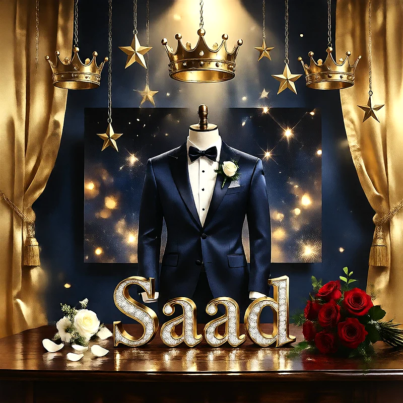 تحميل صورة فرح اوخطوبة باسم سعد بدلة زفاف ملكية للفيسبوك والواتساب