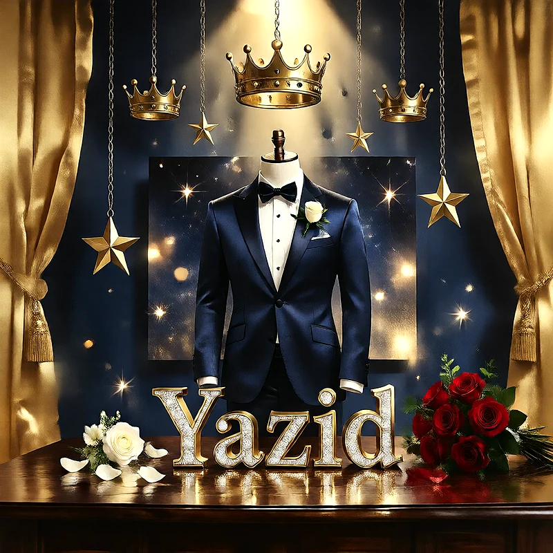 تحميل صورة فرح اوخطوبة باسم يزيد بدلة زفاف ملكية للفيسبوك والواتساب