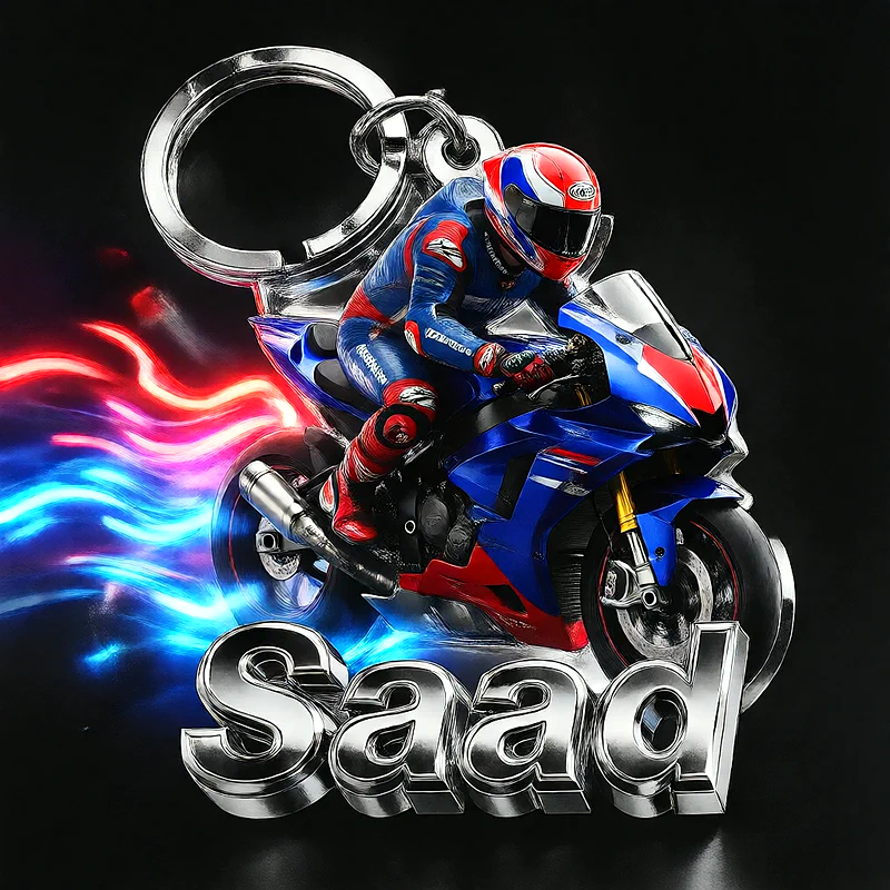 اجمل صورة لاسم سعد على ميدالية الموتوسيكل اروع تصميم لصور الوتساب