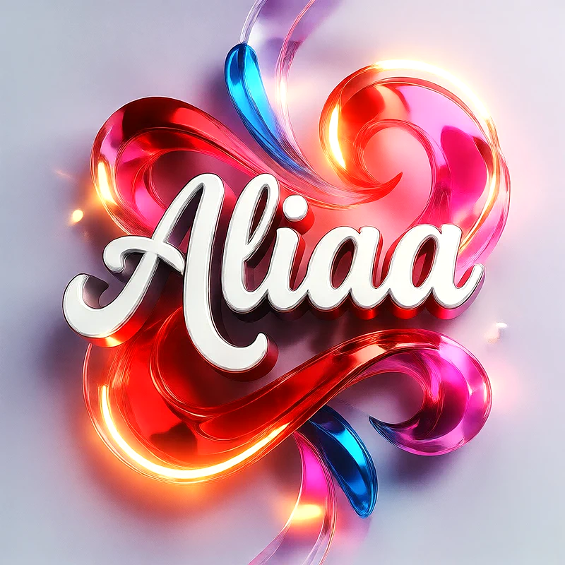 تحميل صورة اسم علياء بخط انجليزي أنيق تصميم 3D فاخر للفيسبوك والواتساب