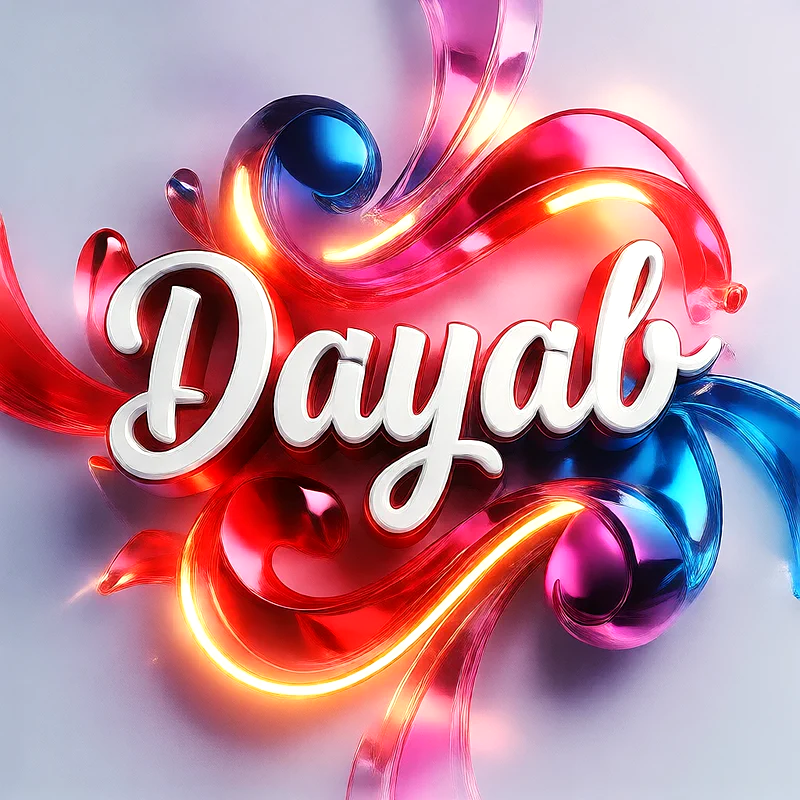 تحميل صورة اسم دياب بخط انجليزي أنيق تصميم 3D فاخر للفيسبوك والواتساب
