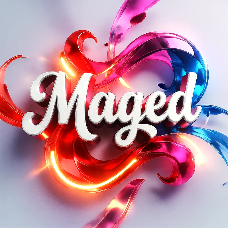تحميل صورة اسم ماجد بخط انجليزي أنيق تصميم 3D فاخر للفيسبوك والواتساب