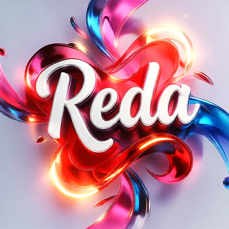 تحميل صورة اسم رضا بخط انجليزي أنيق تصميم 3D فاخر للفيسبوك والواتساب