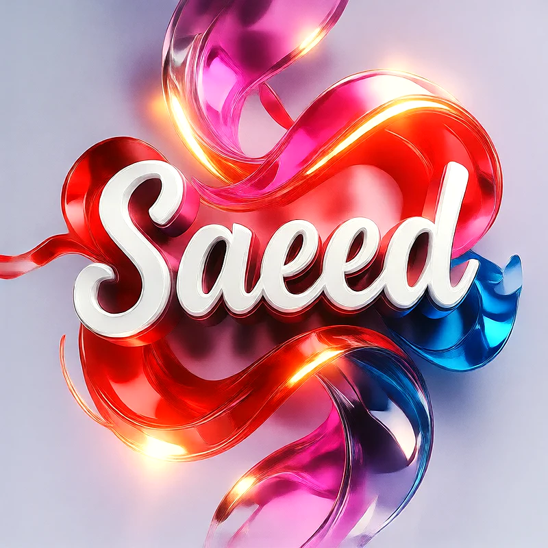 تحميل صورة اسم سعيد بخط انجليزي أنيق تصميم 3D فاخر للفيسبوك والواتساب