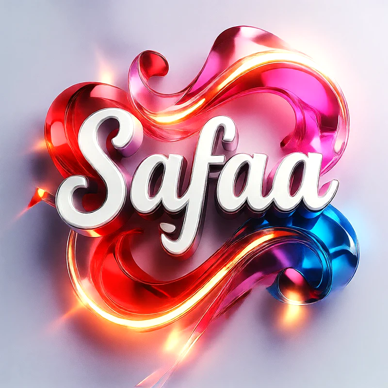 تحميل صورة اسم صفاء بخط انجليزي أنيق تصميم 3D فاخر للفيسبوك والواتساب
