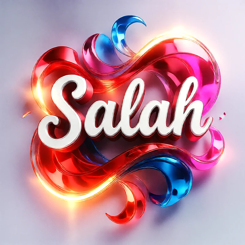 تحميل صورة اسم صلاح بخط انجليزي أنيق تصميم 3D فاخر للفيسبوك والواتساب