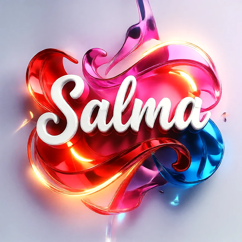 تحميل صورة اسم سلمى بخط انجليزي أنيق تصميم 3D فاخر للفيسبوك والواتساب