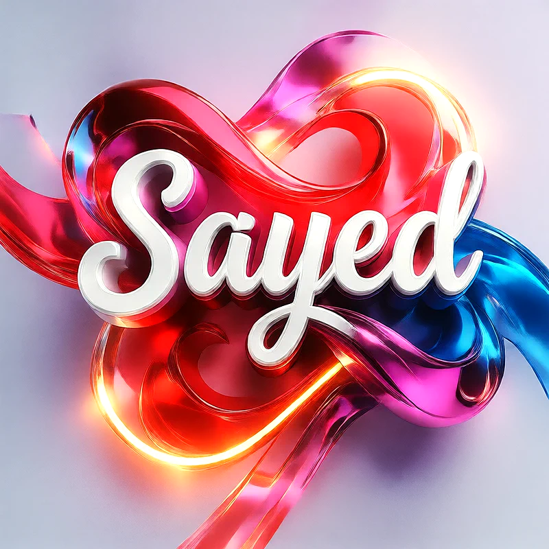 تحميل صورة اسم سيد بخط انجليزي أنيق تصميم 3D فاخر للفيسبوك والواتساب