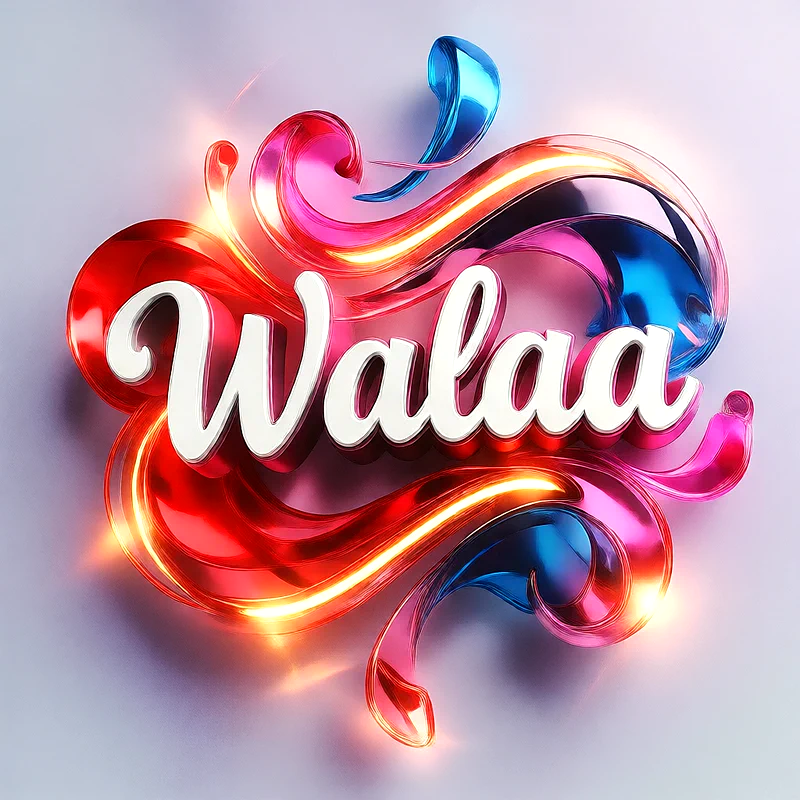 تحميل صورة اسم ولاء بخط انجليزي أنيق تصميم 3D فاخر للفيسبوك والواتساب