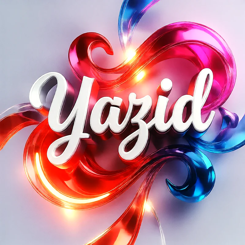 تحميل صورة اسم يزيد بخط انجليزي أنيق تصميم 3D فاخر للفيسبوك والواتساب