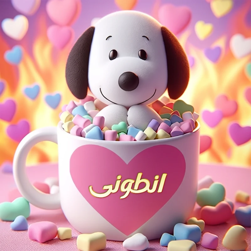 اسم انطونى على مج رومانسى مع الاسم صور للوتساب والفيسبوك