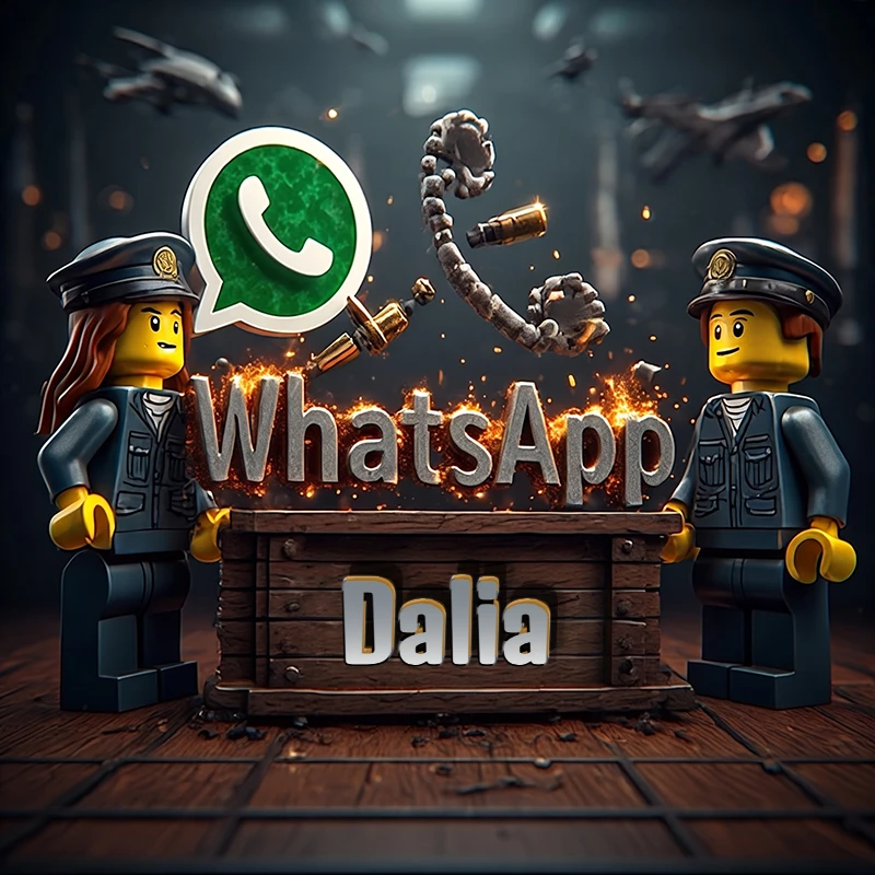 تحميل صورة اسم داليا بشخصية ليغو عسكرية مع شعار واتساب صور للوتساب
