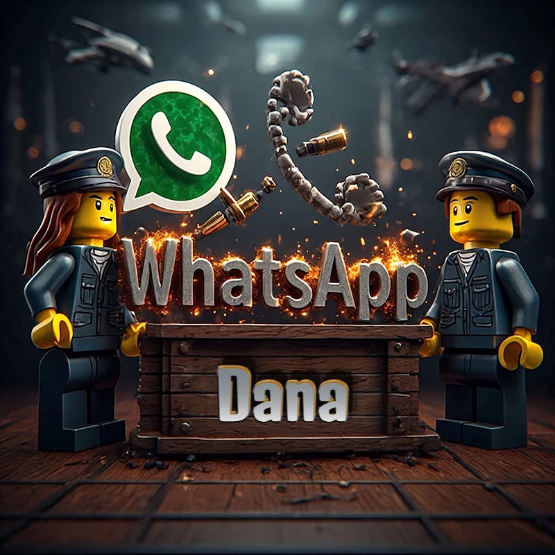 تحميل صورة اسم دانا بشخصية ليغو عسكرية مع شعار واتساب صور للوتساب