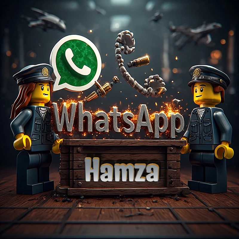تحميل صورة اسم حمزة بشخصية ليغو عسكرية مع شعار واتساب صور للوتساب