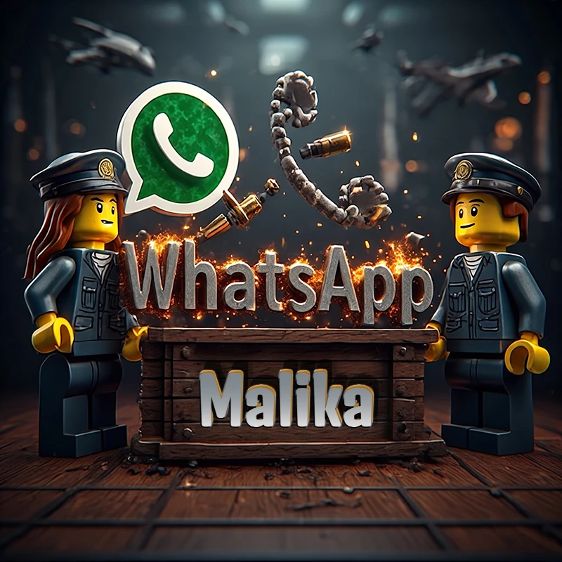 تحميل صورة اسم مليكة بشخصية ليغو عسكرية مع شعار واتساب صور للوتساب