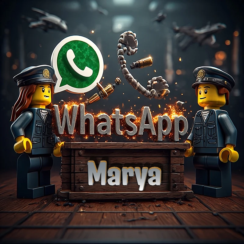 تحميل صورة اسم مارية بشخصية ليغو عسكرية مع شعار واتساب صور للوتساب