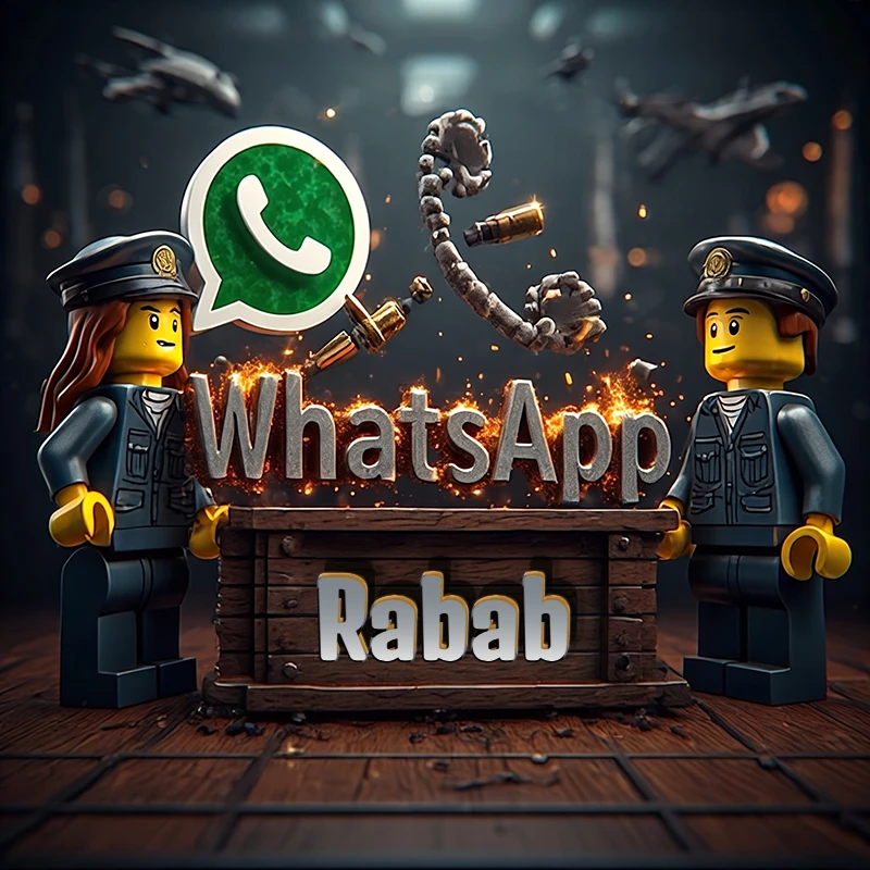 تحميل صورة اسم رباب بشخصية ليغو عسكرية مع شعار واتساب صور للوتساب