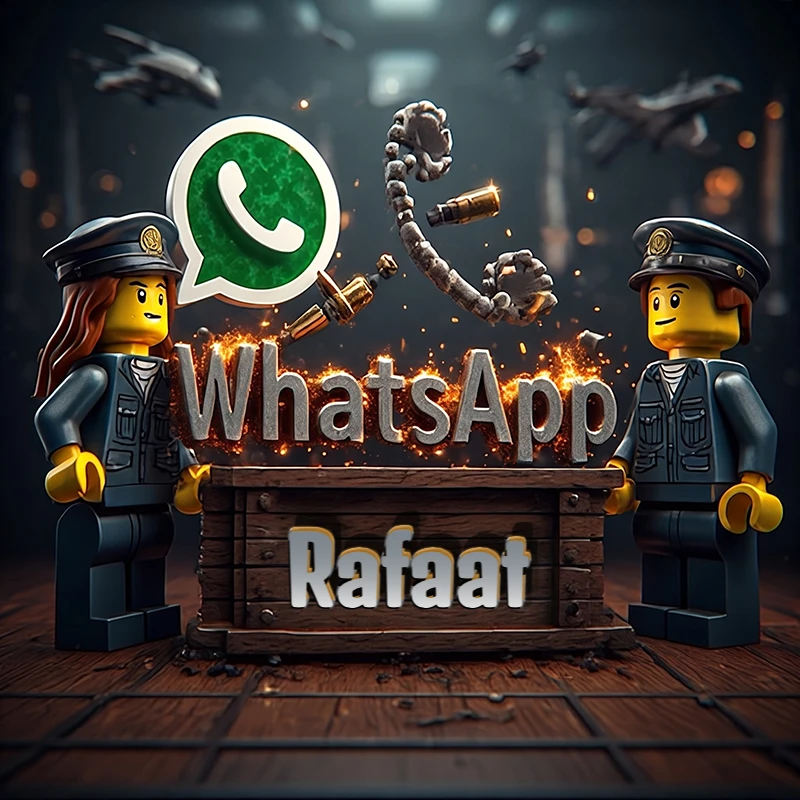 تحميل صورة اسم رفعت بشخصية ليغو عسكرية مع شعار واتساب صور للوتساب