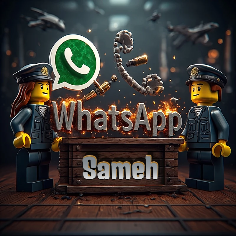 تحميل صورة اسم سامح بشخصية ليغو عسكرية مع شعار واتساب صور للوتساب