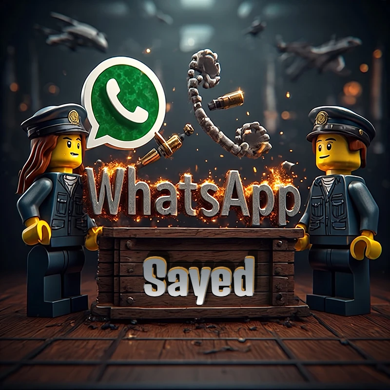 تحميل صورة اسم سيد بشخصية ليغو عسكرية مع شعار واتساب صور للوتساب