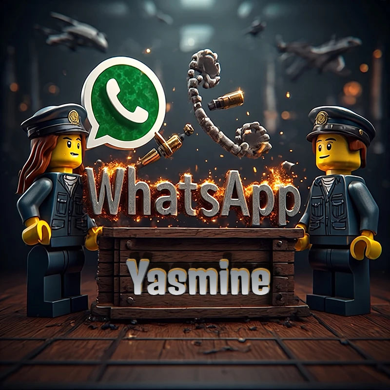 تحميل صورة اسم ياسمين بشخصية ليغو عسكرية مع شعار واتساب صور للوتساب