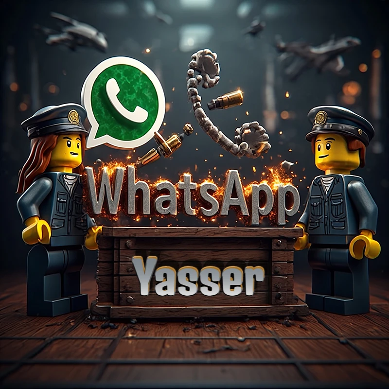 تحميل صورة اسم ياسر بشخصية ليغو عسكرية مع شعار واتساب صور للوتساب